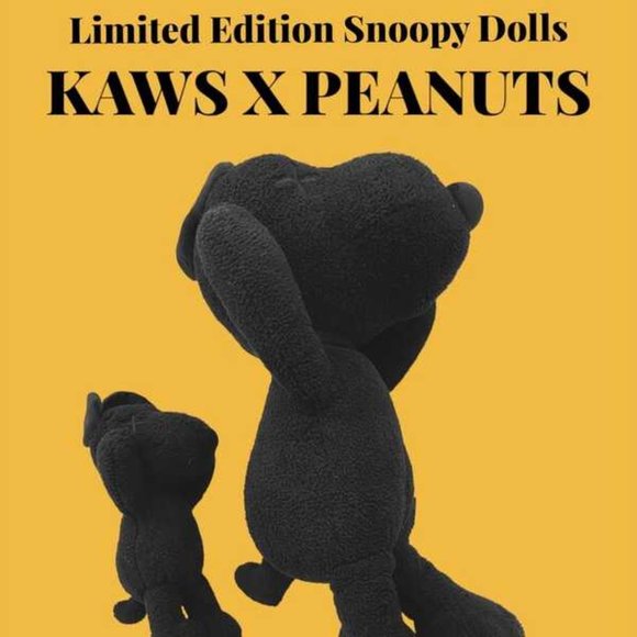 Peanuts x KAWS Snoopy RARE Fashion Plush (Set of 2) - Picture 1 of 3